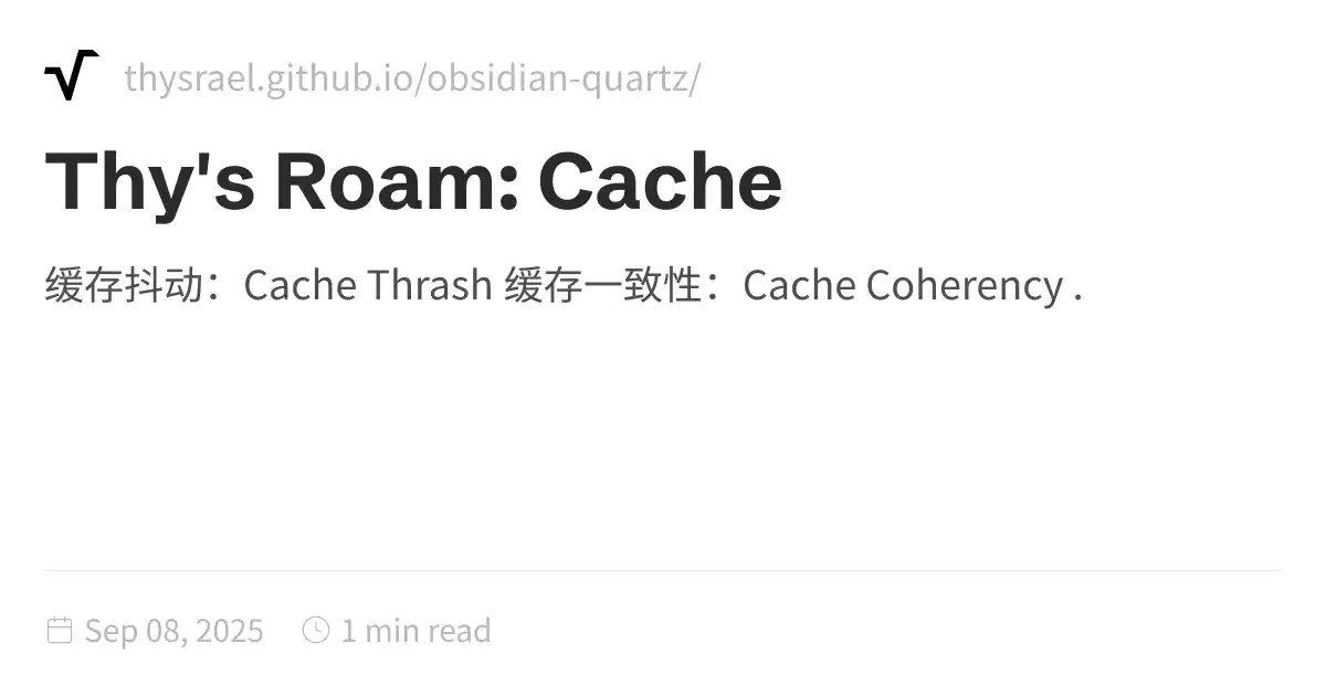 Thy's Roam: Cache