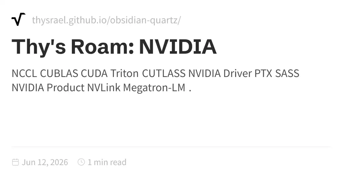 Thy's Roam: NVIDIA