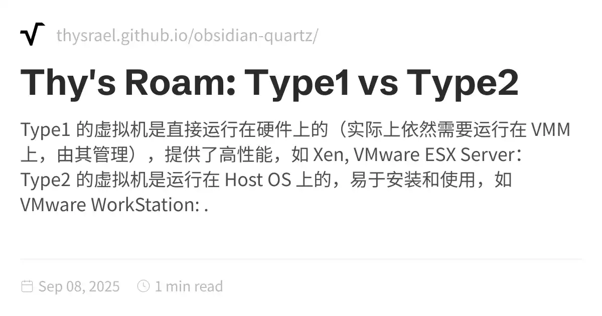 Thy's Roam: Type1 vs Type2